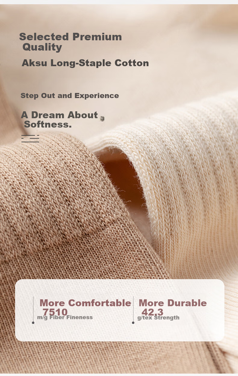 XUEXIMAN Women's 6-Pair Cotton Antibacterial Odor-Resistant Mid-Calf Socks Sweat-Absorbing Breathable Comfortable Solid Color Socks 3