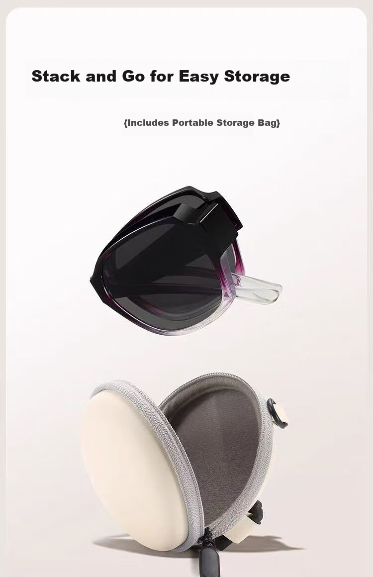 AMORAYS Sunglasses Clip-On for Nearsighted Glasses, Foldable Polarized UV Protection Sunglasses for Men And Women to Wear Over Prescription Lenses While Driving 5