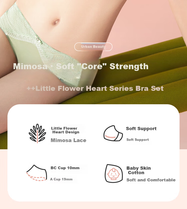 Cosmo Lady Women's Sexy Lace Comfortable Breathable Soft Gel Ring Push-Up Bra Set Gift 2B25A3 2