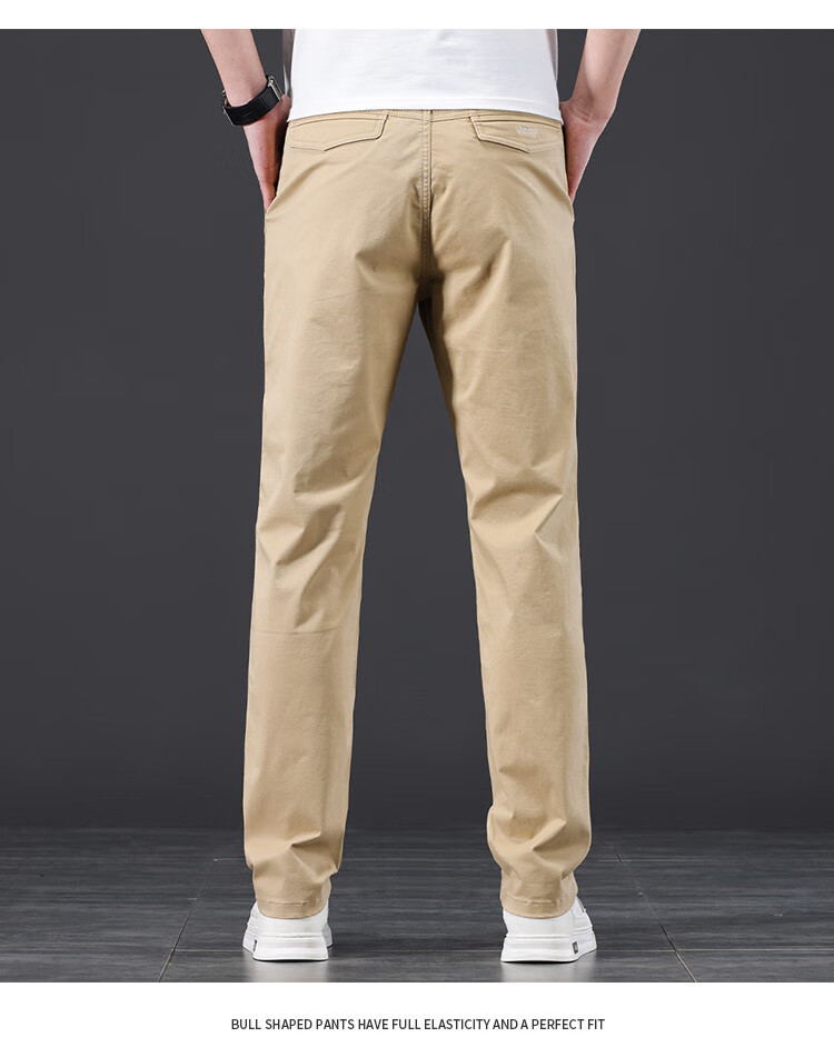 JEEP High-End Men's Casual Pants, 2026 New Summer Thin Loose Straight-Leg Business Pure Cotton Trousers for Me 13