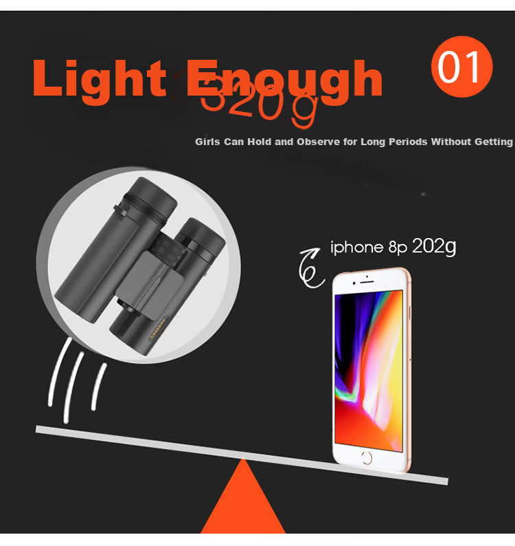 Leaysoo Leaysoo Xuanying 10X26 High Magnification High Definition Professional Binoculars for Mobile Phones, Outdoor Concert Viewing, Classic Black 6