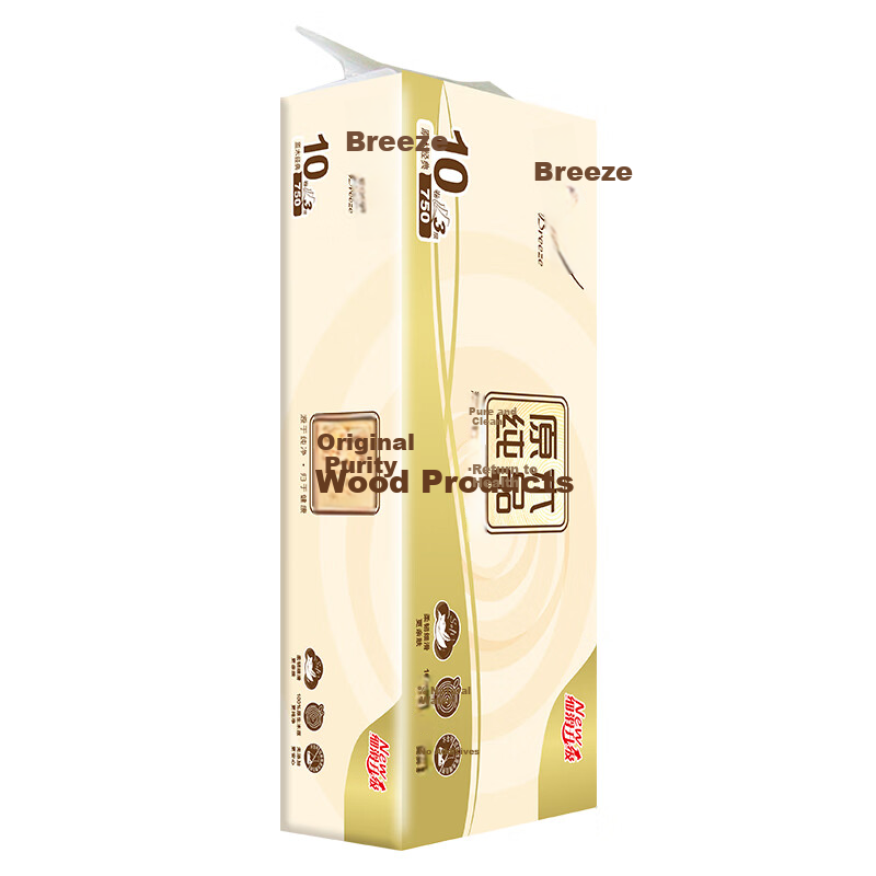 Qingfeng [Single Pack] Coreless Toilet Paper, Natural Wood Pure Series, 4-Ply, 750g, B02B7MCN5