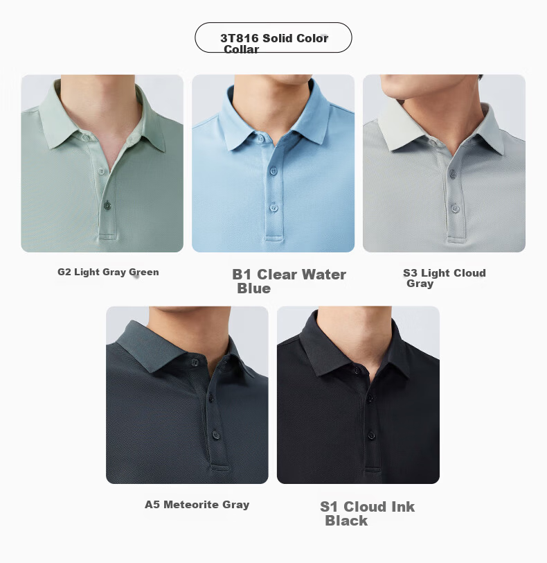 Hodo [Modal Silk] Short-Sleeve Ice Silk Antibacterial Cool-Feeling Polo Shirt, Men's Comfortable Elastic Collar T-Shirt 13