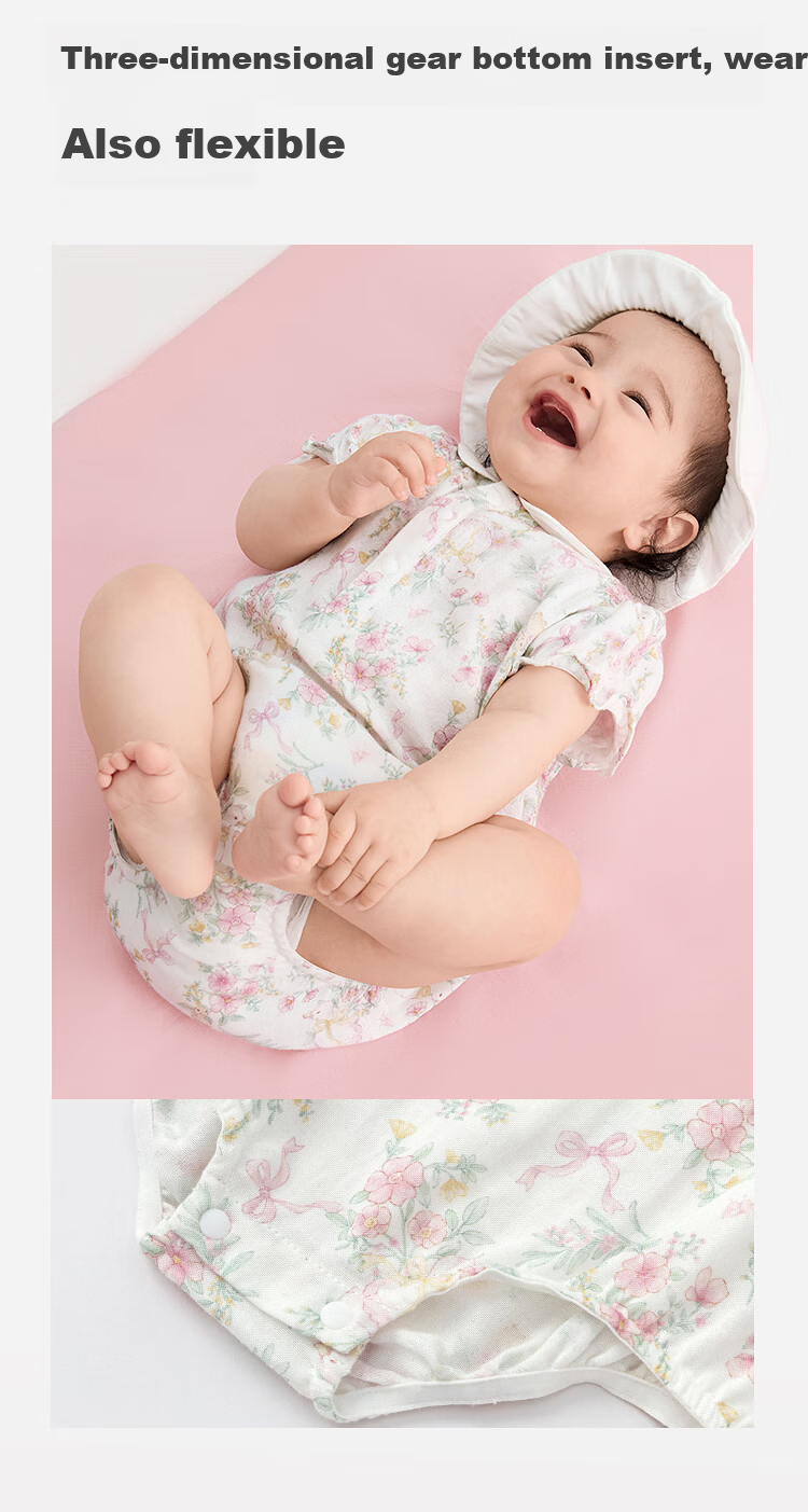 Balabala【balaOne】Kids Baby Triangle Romper 2026 Summer Cute Playful 9