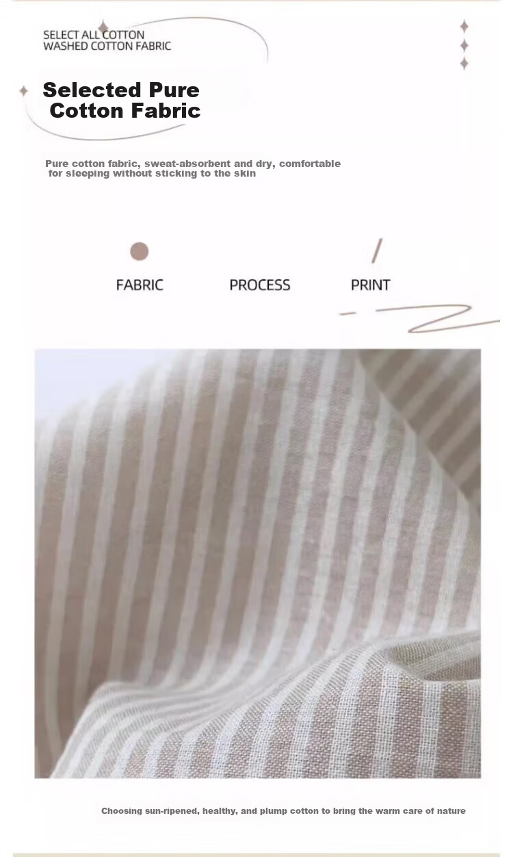 MUJI 100% Cotton Shell Embroidered Printed 4-Piece Bedding Set 200x230cm 2