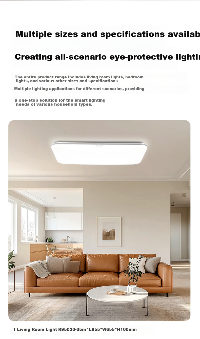 Yeelight Yilai LED Full Spectrum Eye Protection Ceiling Light for Living Room and Bedroom Smart Lighting Lingxi 4.0 [Installation Included] 14