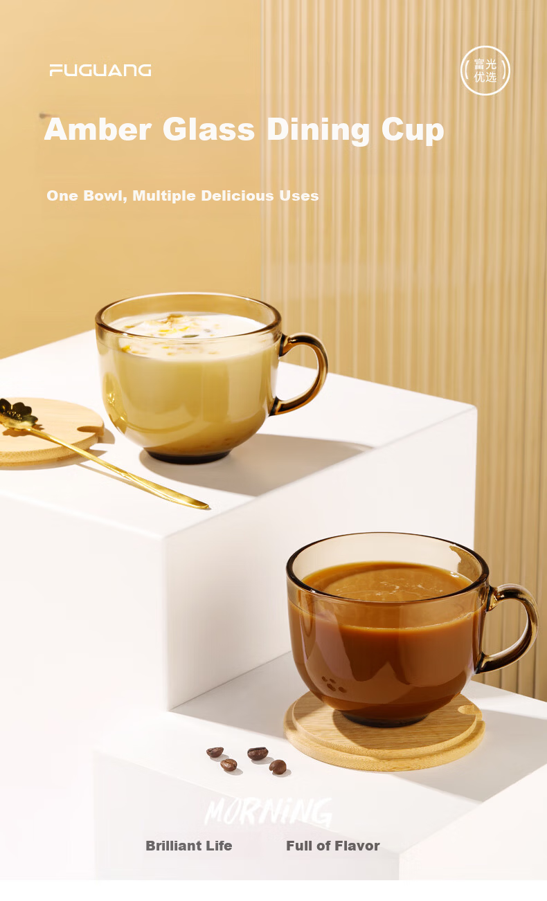 Fuguang Glass Cups, Water Glasses, Tea Cups, Cold Drink Mugs, Milk Beer Juice Cups, Heat-Resistant Mug, Home And Restaurant Use 1