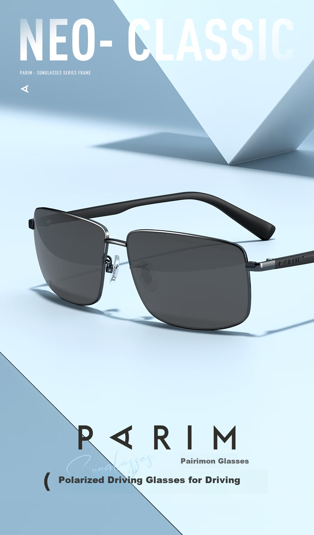Pairimon HD PC Polarized Sunglasses for Men Driving Square Outdoor Sports Eyewear 76040 1