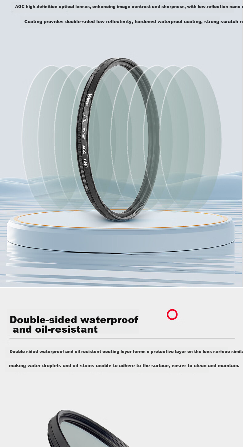 Kase CPL Polarizing Filter Third Generation, CPL III 62mm, Polarizer, Light-Filtering Lens, High Clarity, High Transparency, Low Reflection, Eliminates Glare, Increases Saturatio 4