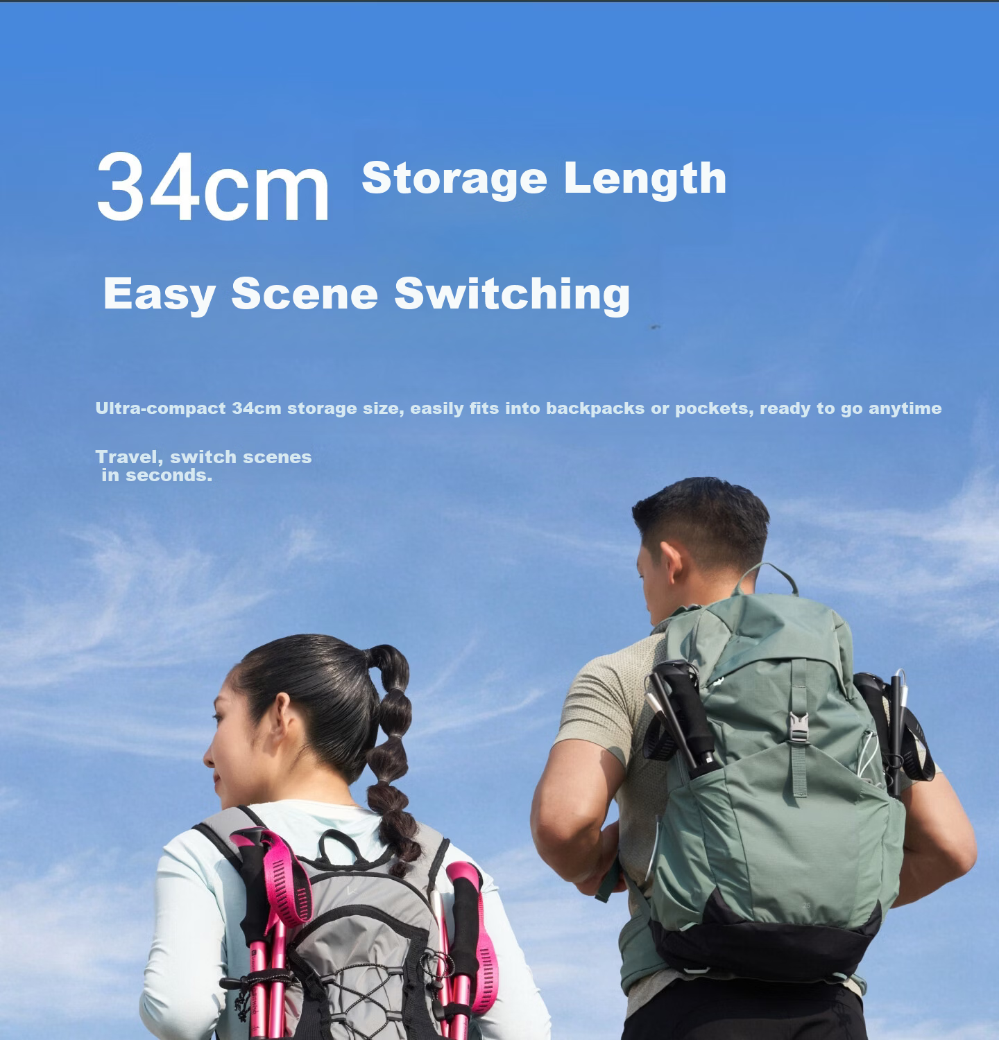 Keep Aluminum Alloy Trekking Pole for Children, Ultra-Light Telescopic Hiking Equipment, Portable Pressure-Resistant Walking Stick, Outdoor Cane 11
