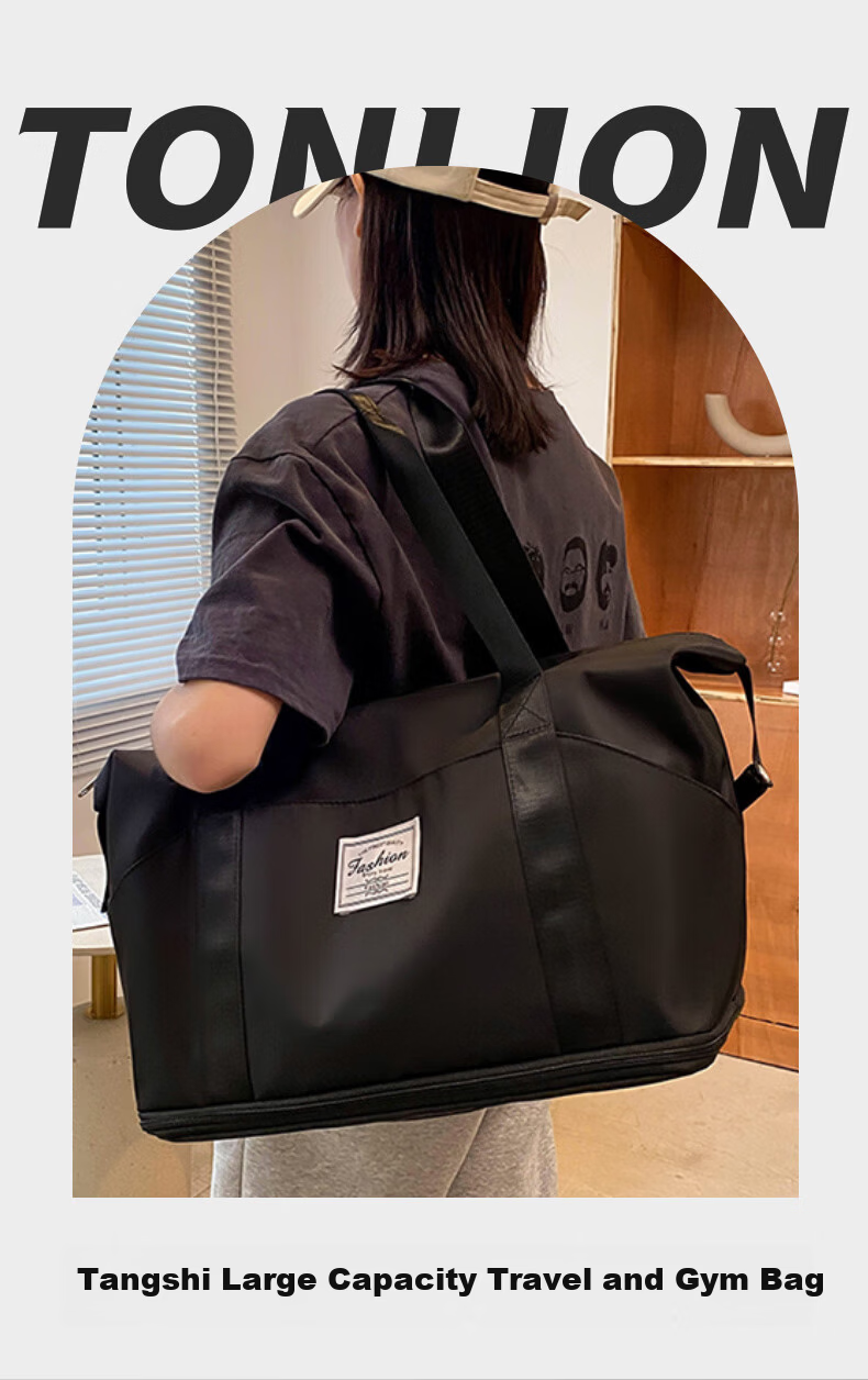 Tangshi Large Capacity Travel Luggage Bag for Women with Wheels Lightweight Foldable Durable Handheld Travel Bag 2