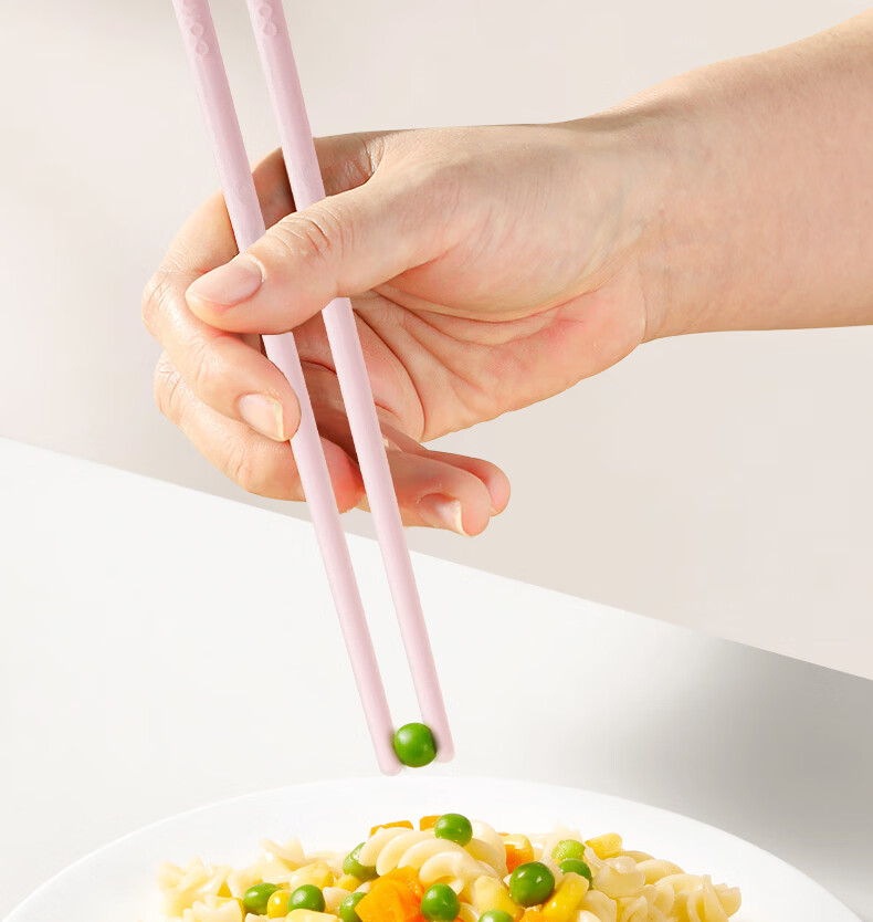 CORN Corn Children's Silicone Chopsticks Baby Chopsticks for 3-Year-Old Kids Household Use for 6-12 Years Kindergarten Exclusive One Pair Per Child 5