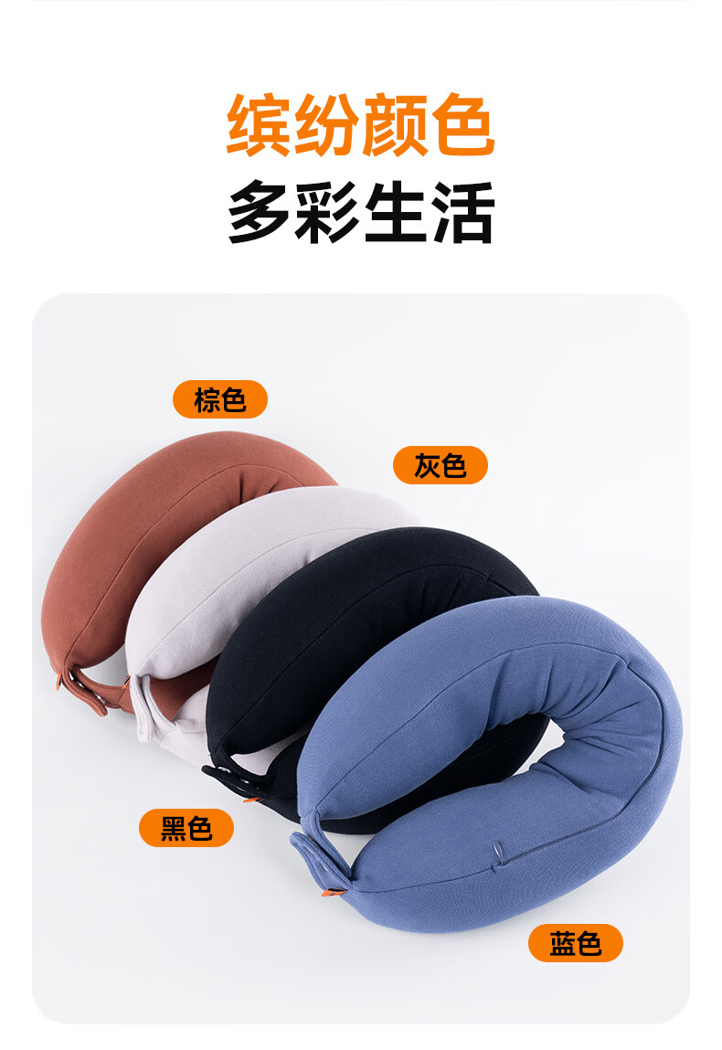 POKALEN U-Shaped Travel Neck Pillow Portable Business Airplane Neck Support Thai Imported Natural Latex Essential for Travel 16