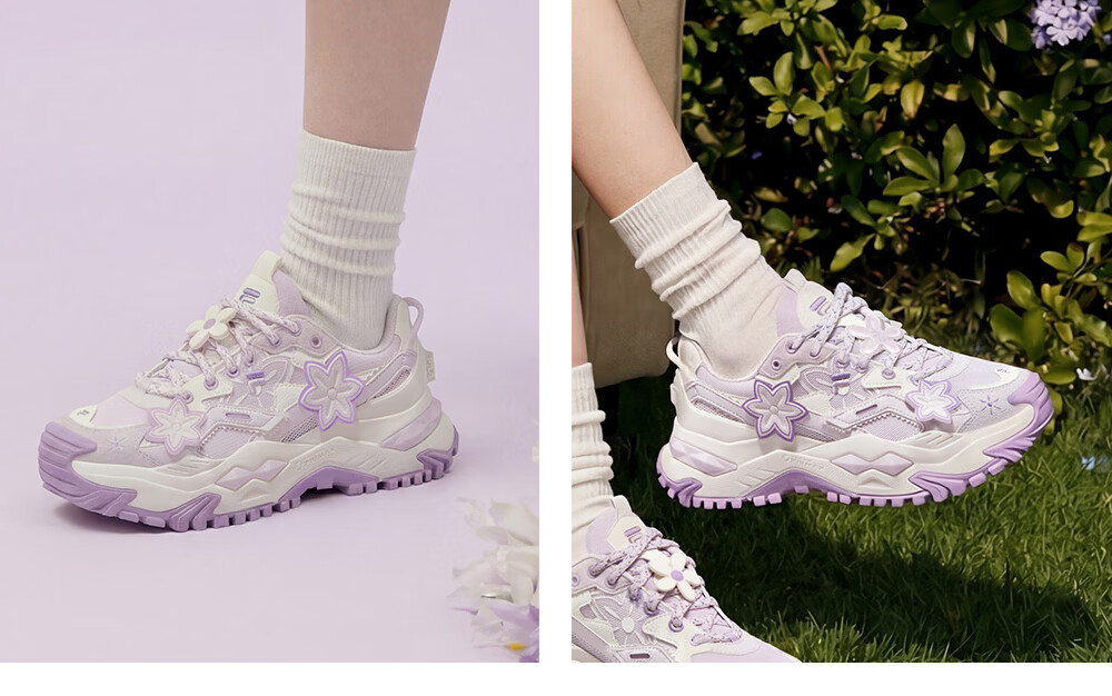 FILAFUSION Fila Trendy Hard Candy Garden Bloom Dad Shoes 26 Summer New Thick Sole Height Increasing Casual Shoes 37