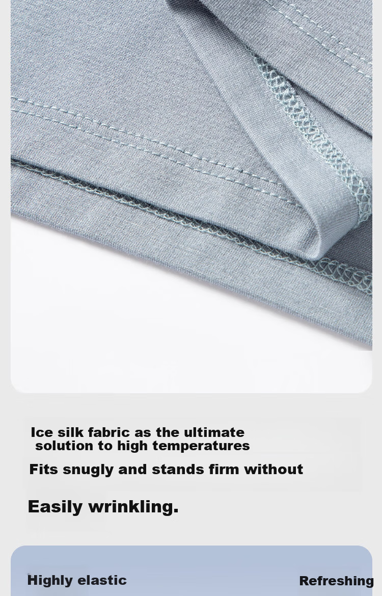 HLA Sleeveless Vest for Men, Ice Silk 5A Antibacterial Cooling Breathable Undershirt, Thin Base Layer Tank Top, 2-Pack 8