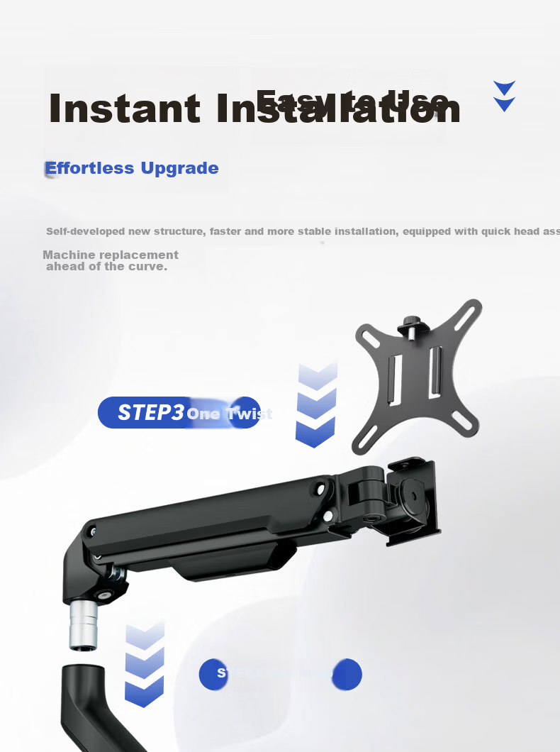 Brateck Beihu Monitor Arm Mechanical Arm Computer Stand Desktop Clamp Base Screen Riser Height Adjustable 17-32 Inch E360 Compatible with Zoway E350 Upgrade 16