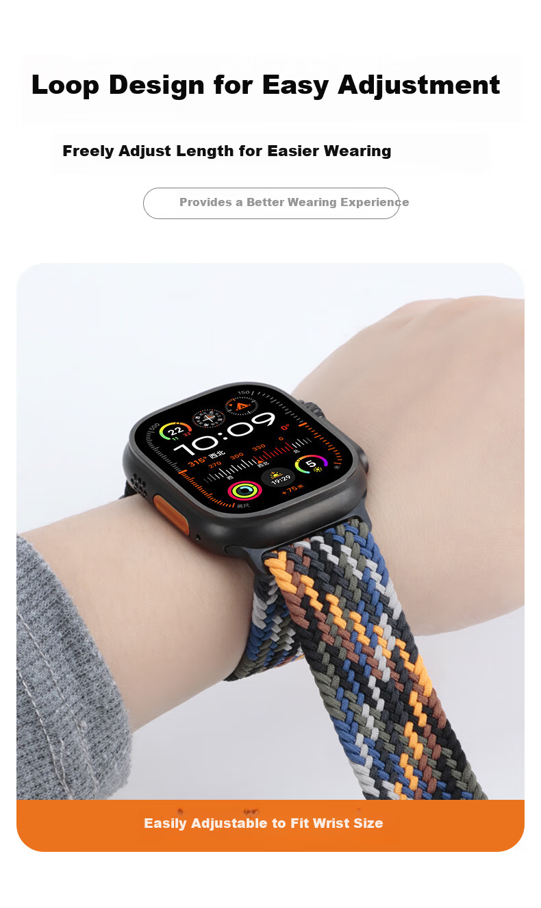 Binghong Nylon Parachute Buckle Watch Band for Apple Watch Ultra 3/SE3/Ultra 2/S11/S10/S9/8/SE2 - Dark Olive Green 7