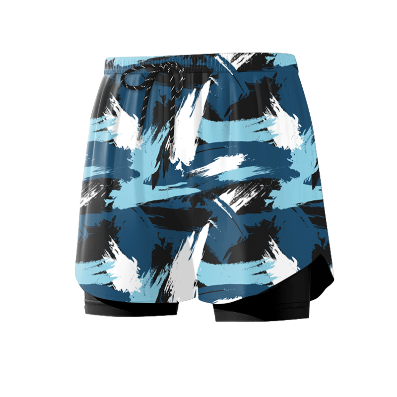 Jiehu Swimming Trunks, Three-Piece Set for Men, Includes Goggles And Swim Cap, Anti-Embarrassment, Quick-Drying, Loose-Fitting, Hot Spring Resort Outfit