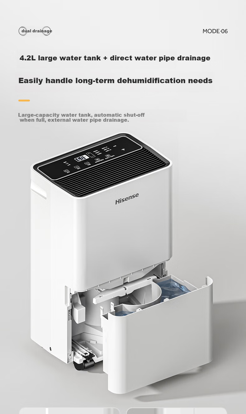 Hisense Dehumidifier 24L/Day 130㎡ Home Quiet Clothes Drying Dehumidifier WIFI Remote Control Large Area Bedroom CF24BD/UW 8