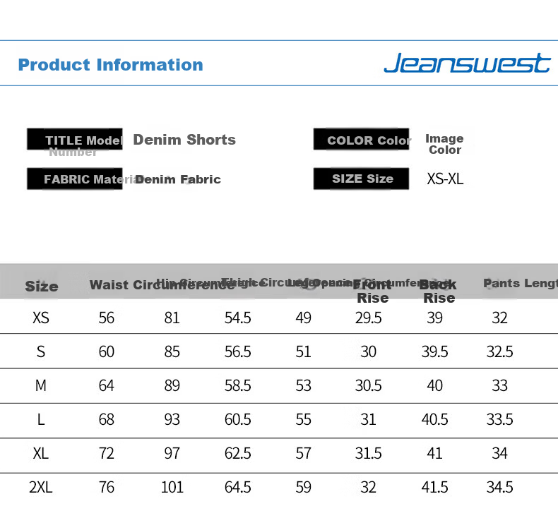 Jeanswest Women's Denim Shorts 2026 Spring Summer High Waist A-Line Slim Functional Style Hot Pants Black M 8