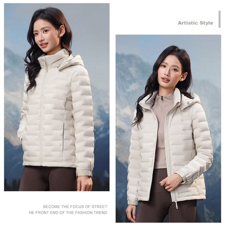 YAYA Lightweight Down Jacket Women 2025 Autumn Winter New Casual Versatile Short Hooded Comfortable Warm Duck Down Coat 17