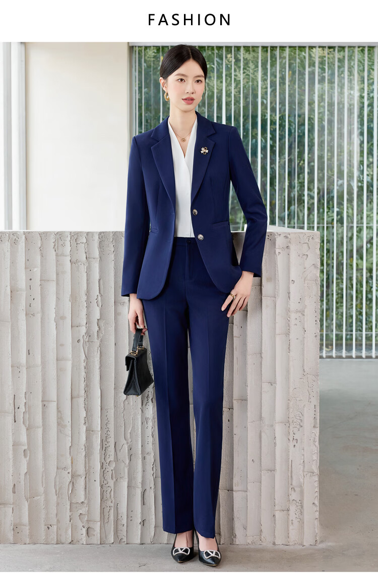 Chaoxu Wrinkle-Free Two-Button Blazer Suit Women's Professional Commuter OL Interview Formal College Workwear Jacket 16