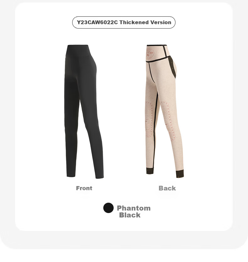 CAMEL Women's Sharkskin Fleece-Lined Tight Outdoor Running Black Yoga Leggings XL 8