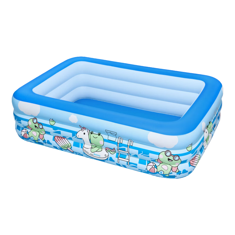 Bestway JD Exclusive Inflatable Swimming Pool Indoor Outdoor Thickened Foldable Water Pool Children's Toy Blue Frog 1.8m