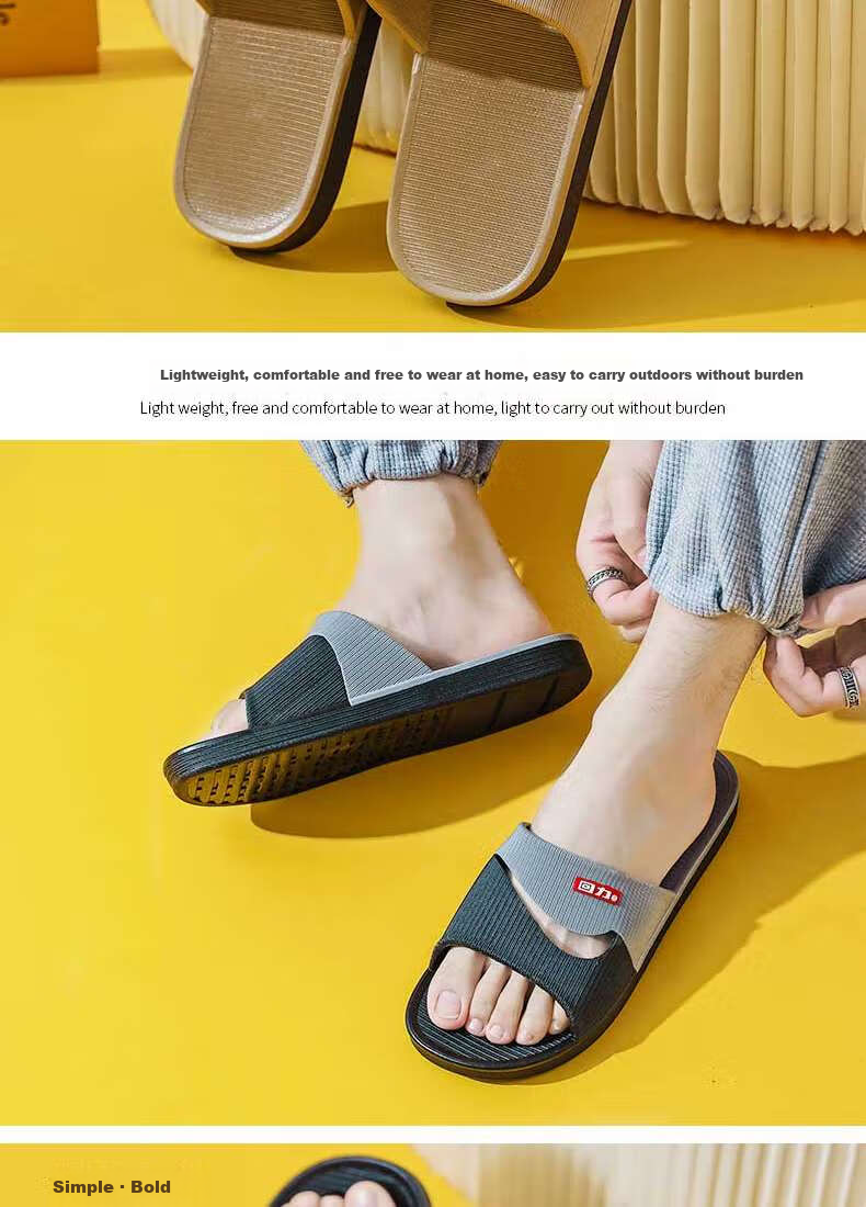 Warrior Slippers Couples Home Indoor Outdoor Wear-Resistant Soft Sole Bathroom Sandals Women HL3630 Bean Paste Red Size 38 8