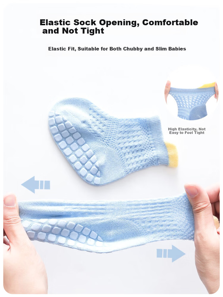 9i9 Baby Floor Socks Summer Thin Non-Slip Walking Socks Mesh Infant Socks Children's Mid-Calf Socks Newborn 0-1 Year 4