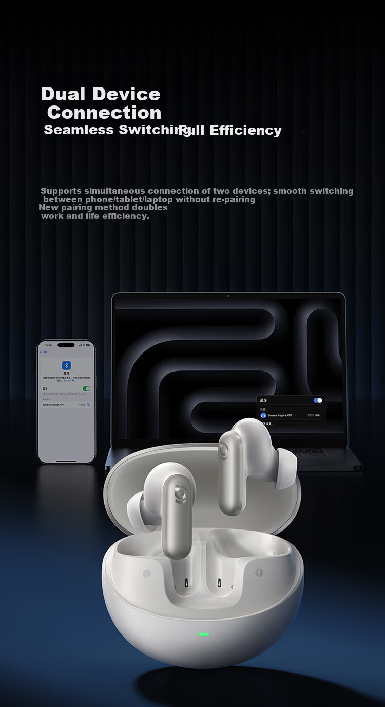 BASEUS Inspire XP1 In-Ear True Wireless Bluetooth Earphones Noise Cancelling Compatible with Apple Huawei OPPO Phones Sound by Bose Acoustic Architecture 36
