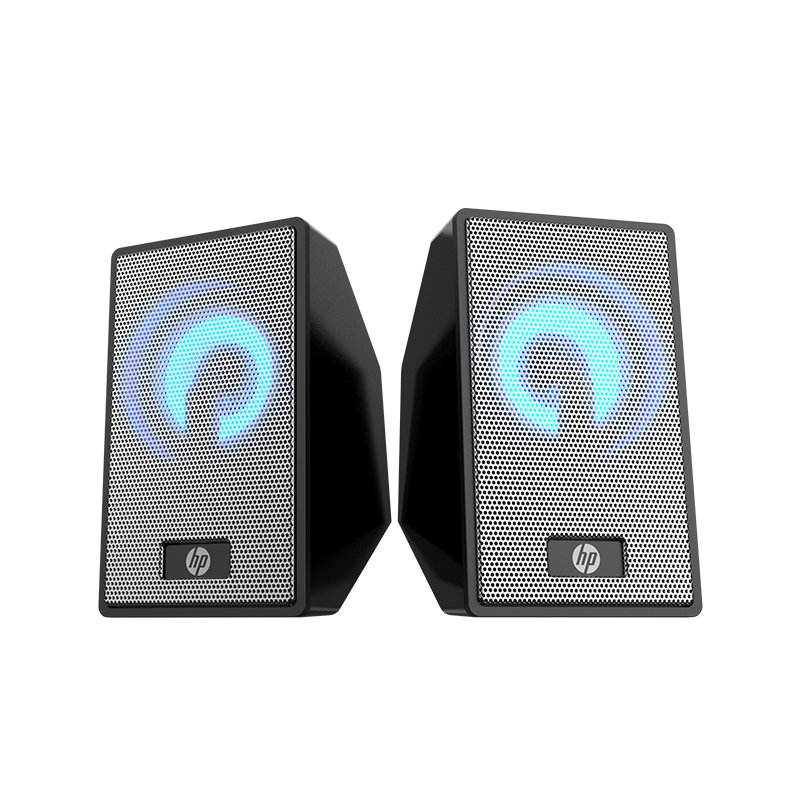 HP 6011 Computer Speakers Mini Desktop Multimedia Wired Subwoofer for Laptop and Desktop Home Use Black