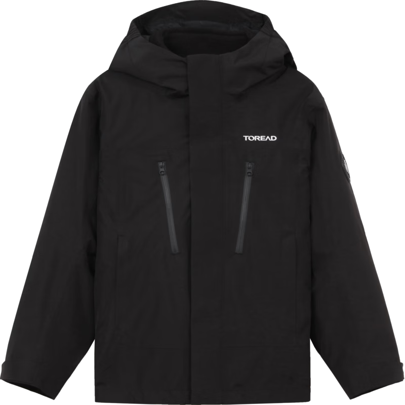 TOREAD Kids 3-in-1 Waterproof Jacket Unisex Autumn Winter Warm Coat Black Size 120
