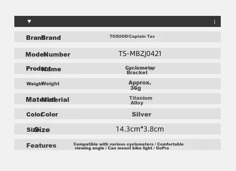 Captain Tas Bike Computer Mount Integrated Handlebar Extension Titanium Alloy Bracket for Mountain and Road Bikes with Light and Camera Extension Rack 3