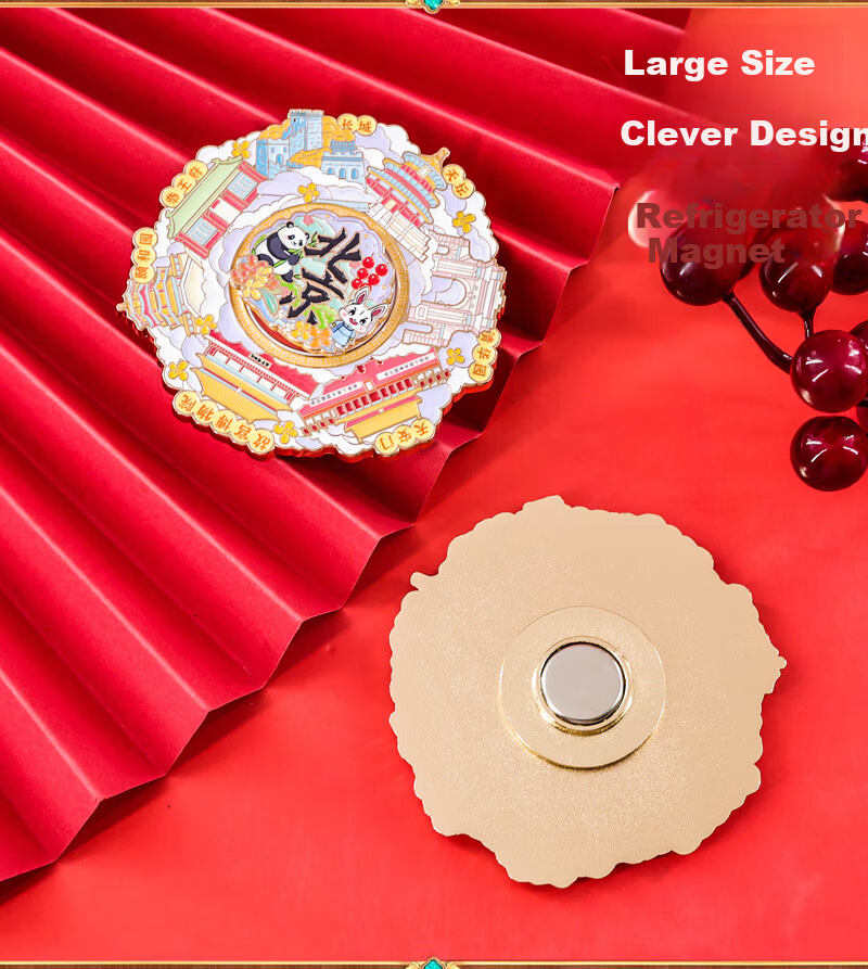 Palace Inside & Outside Beijing Landmark Rotating Metal Refrigerator Magnet Beijing Forbidden City Museum Cultural Creative Beijing Travel Souvenir Gift for Friends Students Birthday Teacher's Day Gif 4