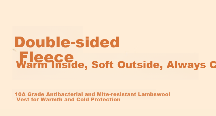 LangSha Men's Thermal Antibacterial Anti-Mite Fleece-Lined Thickened Sleeveless Base Layer Vest Autumn Winter Heat Retaining Close-Fitting Top 7