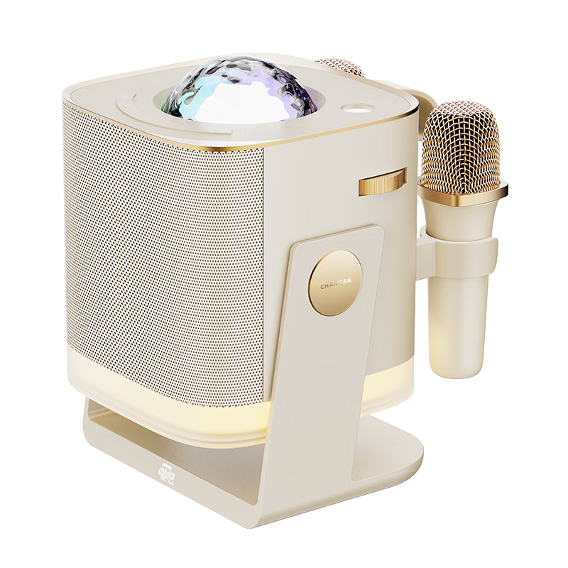 Changba Guangyin Magic Box Atmosphere K-Song Speaker N10 Small Arena Wireless Microphone Bluetooth Speaker Starry Aurora Children's Projection Atmosphere Night Light Birthday Gift