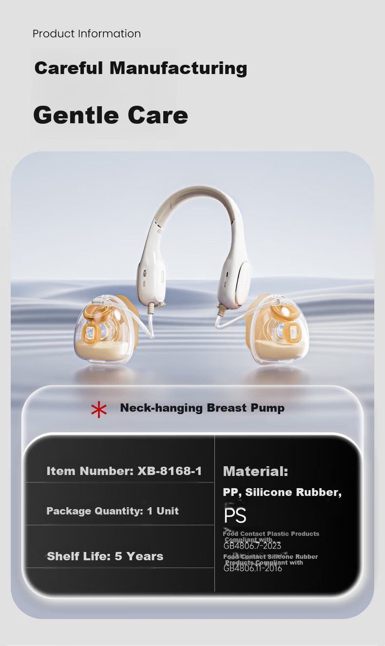 Xinbei Electric Breast Pump Hands-Free Pain-Free Fully Automatic Portable Neck-Hanging Double-Sided High Suction 8168-1 11
