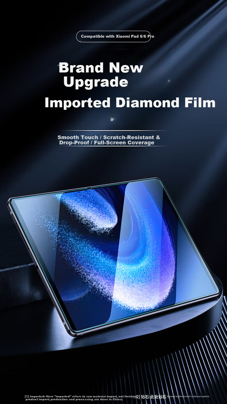 Kulefeng Tempered Glass Screen Protector for Xiaomi Pad 5/5 Pro, 11-Inch Protective Film, 2021 Model, Full Screen Coverage, Ultra-Thin Glass, HD Clear, Shatterproof, Fingerprint Resistant 3