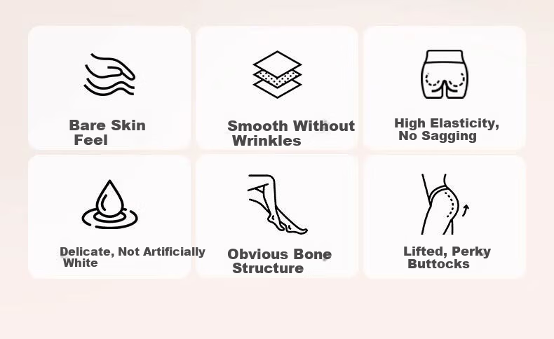Langsha Women's Thin High-Waist Shaping Anti-Snag Sheer Tights Butt-Lifting Bare-Leg Effect Wire-Free Glossy Pantyhose 2