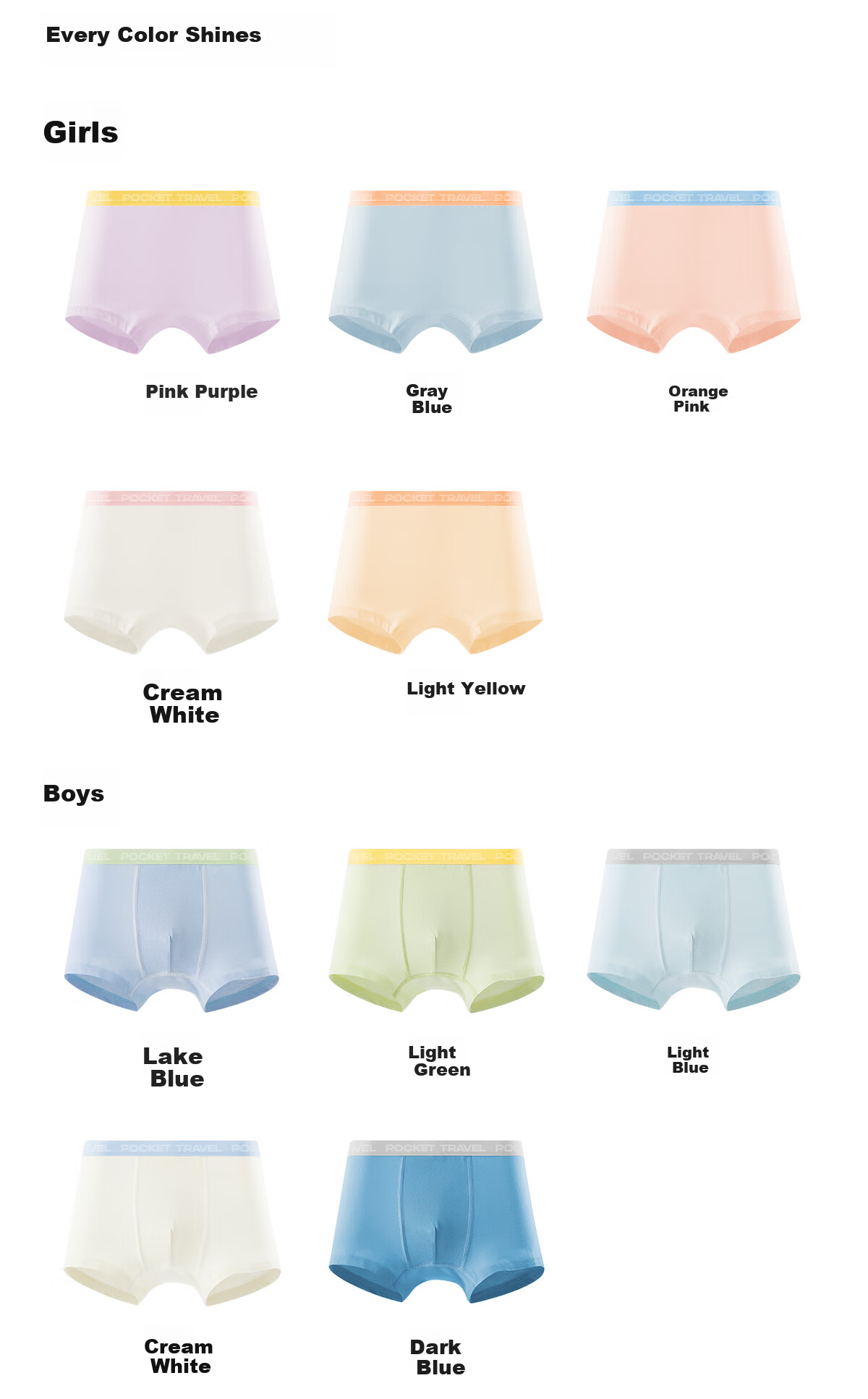 Pocket Travel Children's Disposable Cotton Antibacterial No-Wash Youth Boxer Daily Panties Girls Boxer 30pcs Size S 3