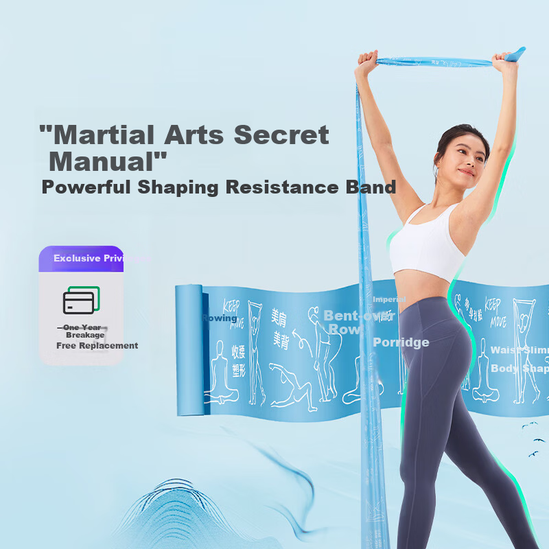 Keep Shaping Secret Resistance Band Open Shoulder Beautiful Back Yoga Dance Stretch Training Blue 15lbs