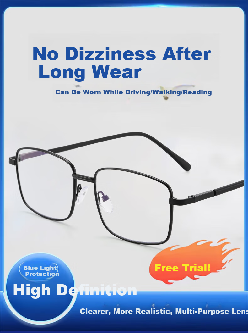 LESCA LUNETIER Ultra-Light Auto Zoom Blue Light Blocking Reading Glasses Matte Black +3.00 Diopter 1