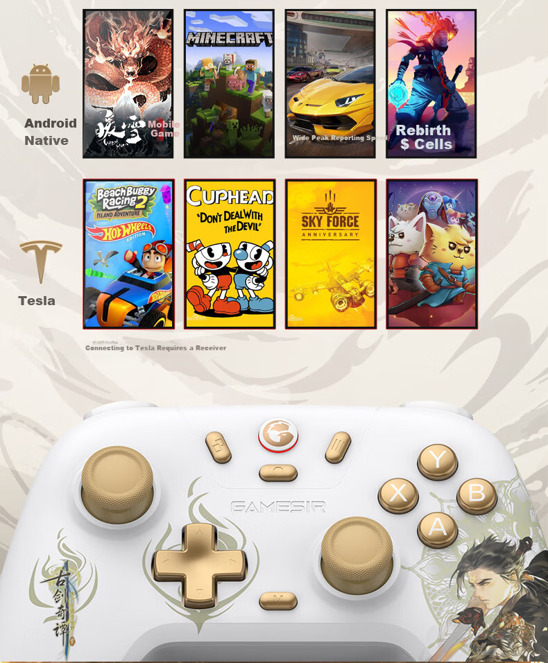 Genshin Little Chicken Morning Star 2 Carrier Panda Limited Edition Wireless Game Controller for Mobile NS Android Apple PC TV Steam Bluetooth Wired Dual Player 8