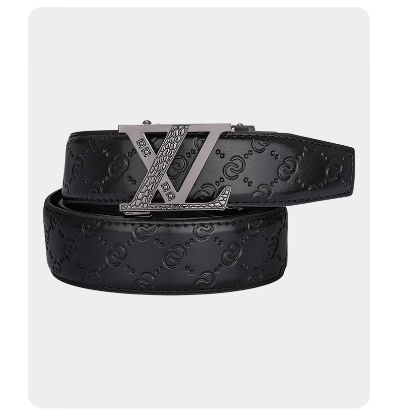 CARTELO Men's Genuine Leather Automatic Buckle Business Casual Belt Birthday Gift for Boyfriend Husband Dad Elders 10