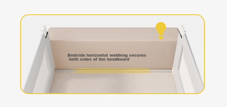 Tommy&Kids A2 Baby Crib Bumper Anti-Fall Guardrail No-Installation Cream White Three-Sided 1.8*2*2 7