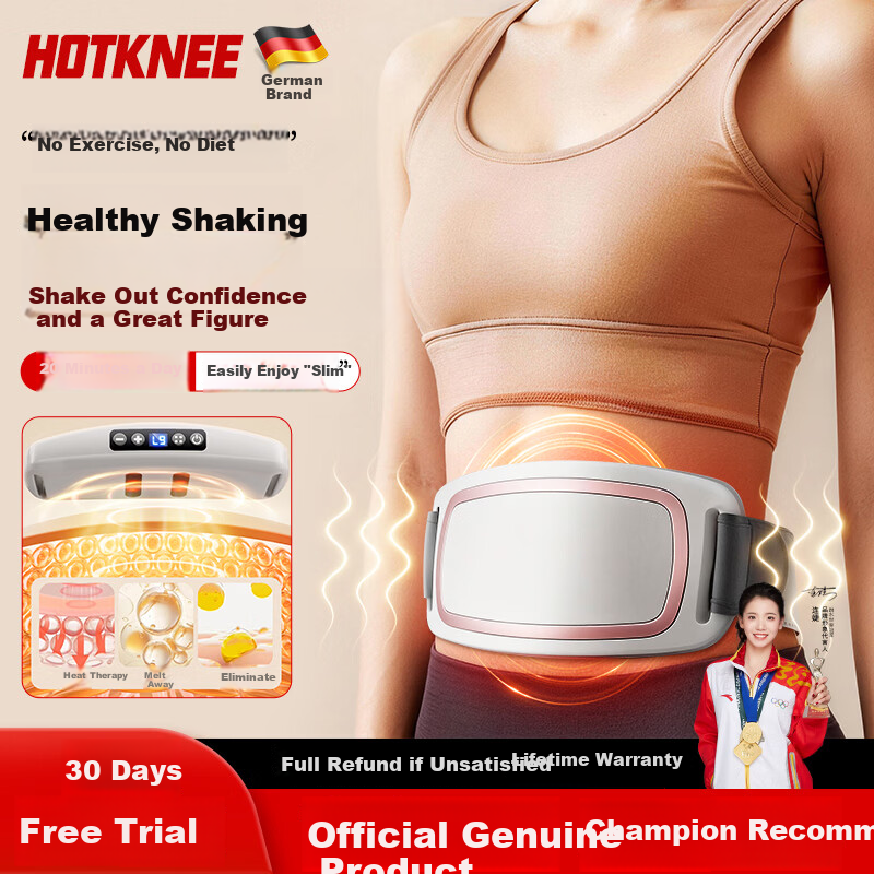 HOT KNEE Fat Burning Shaking Slimming Machine Lazy Fitness Weight Loss Massager Waist Belt Fat Burning Shaping Device