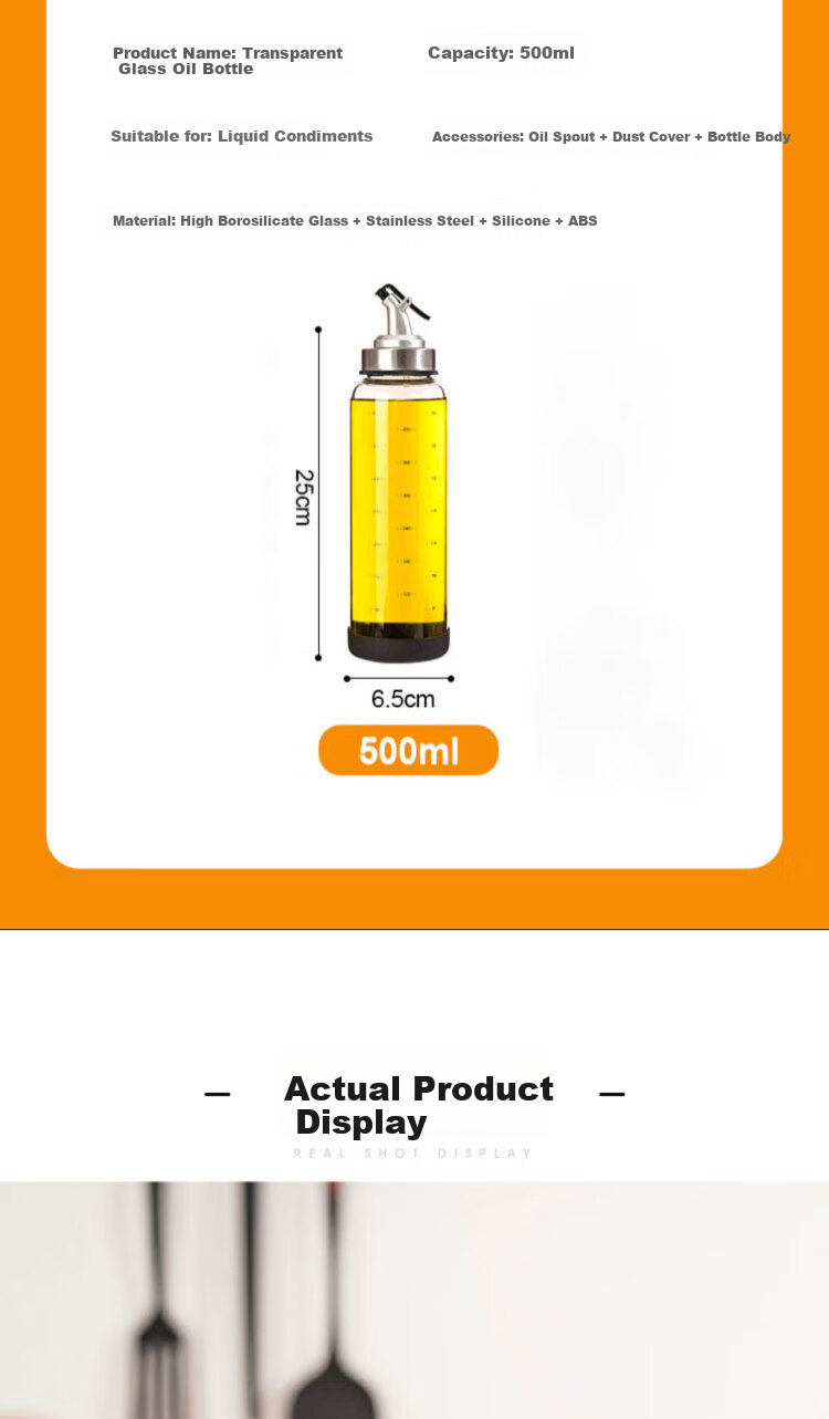 Jingmao Glass Oil Dispenser Automatic Open-Close Leak-Proof Large Capacity Soy Sauce and Sesame Oil Bottle for Home Use 11