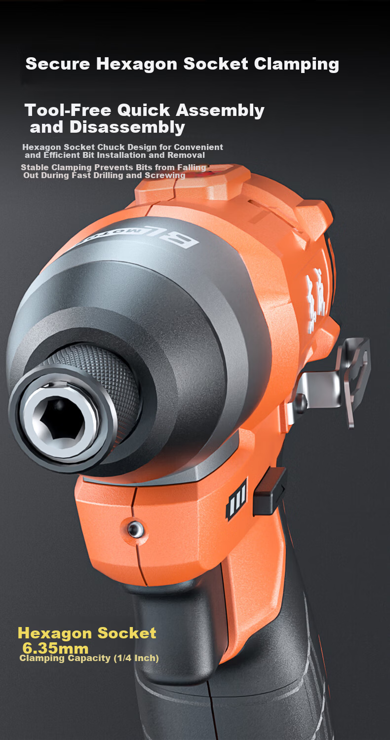 Dongcheng 12V Brushless Impact Screwdriver High Torque Cordless Drill Electric Screwdriver DCPL06-8(D) Single Battery 5