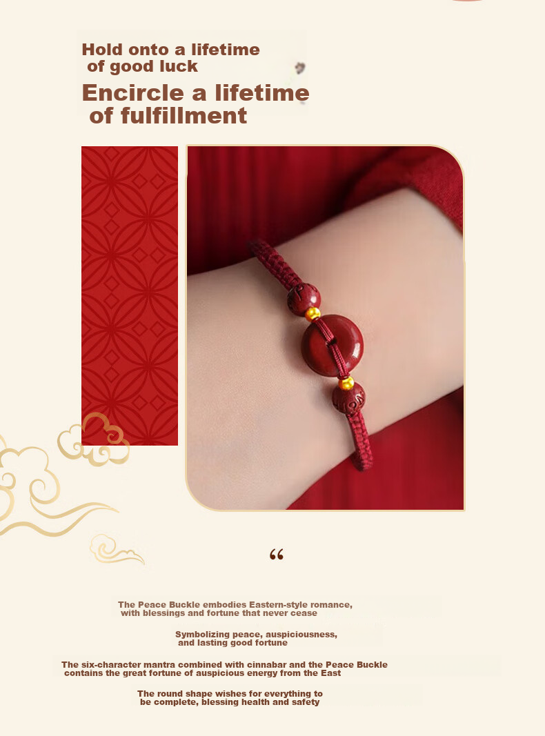 ALLOVE Peace Jade Pendant Gold Bracelet Women's 2026 New Year Lucky Charm Birthday Gift for Girlfriend Wife 1
